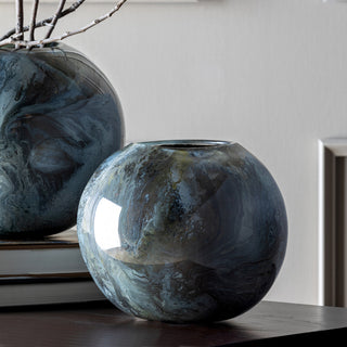 Dakota Artisan Glass Round Vase, Medium