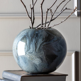 Dakota Artisan Glass Round Vase, Large