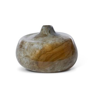 Harpeth Artisan Glass Round Vase, 12"L x 12"W x 9"H