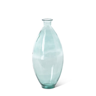 Recycled Glass Green Vase, Medium, 7.25"L x 7.25"W x 15"H