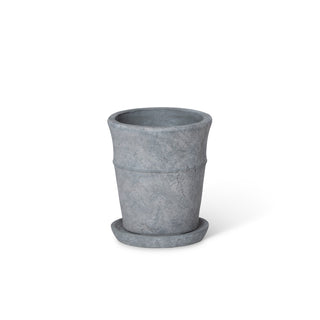 Meyer Cement Garden Pot w/ Tray, 5.5"