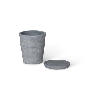 Meyer Cement Garden Pot w/ Tray, 5.5"