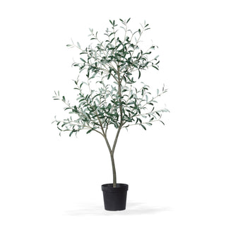 Polyester, Plastic and Wire Tuscan Olive Tree in Grower's Pot, 61"