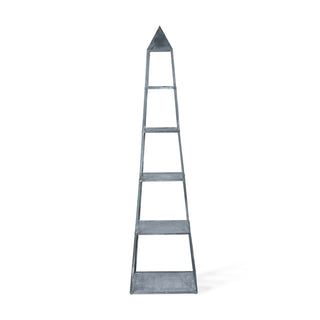 Stackable Galvanized Iron Obelisk, 24.75"L x 24.75"W x 97.5"H