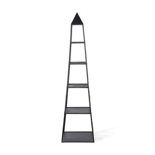 Stackable Iron Antique Black Obelisk, 24.75"L x 24.75"W x 97.5"H