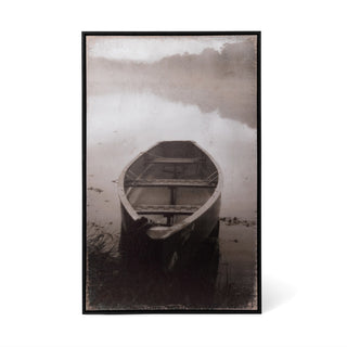 Framed Canoe Print, 22.75"L x 1.25"W x 36.5"H
