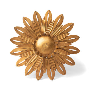 Aged Copper Wall Sunflower, Large, 18"L x 1.5"W x 18"H