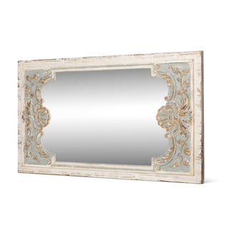 Coquille Carved Wood Mirror