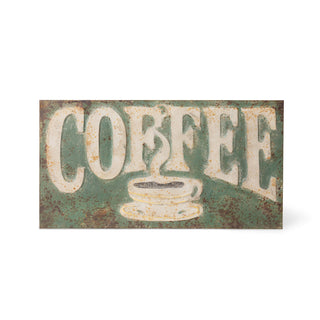 Metal Coffee Shoppe Sign, 39.25"L x 0.5"W x 20.5"H
