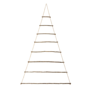Winter Forest Wooden Hanging Display Tree, 48"L x 2"W x 62.25"H
